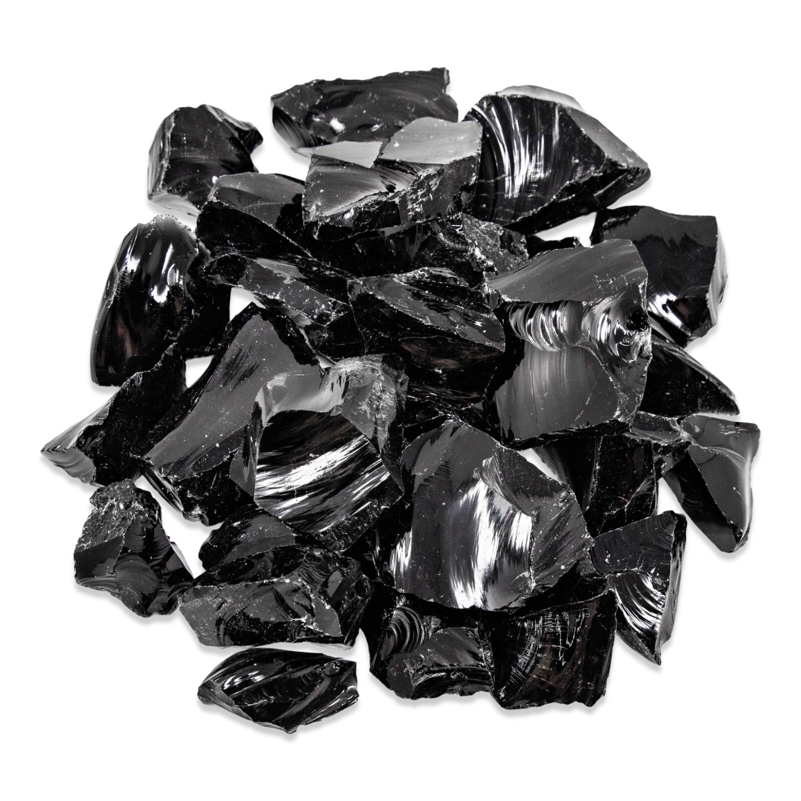 Rough Black Obsidian Crystals Stone Chunks Bulk Raw Natural Healing Gemstones