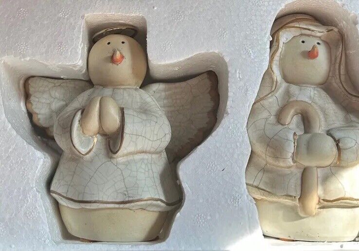 Nativity Set St. Nicholas Square 7 PCs Porcelain Figurines Christmas Vintage