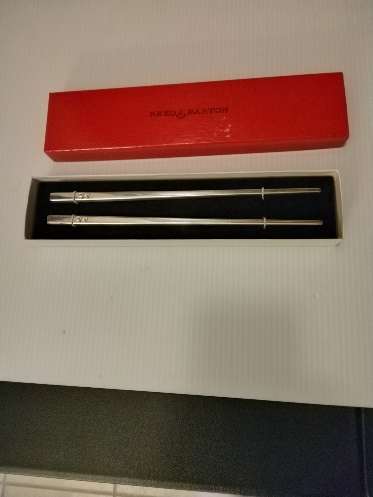 reed barton sterling silver plated Chopsticks