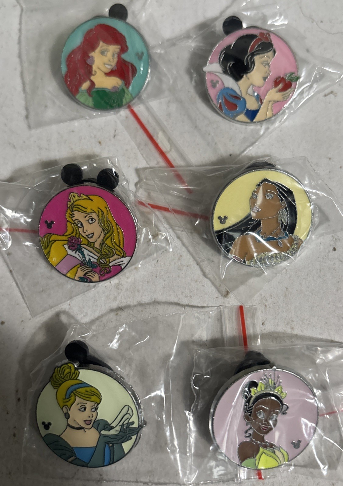 Disney Princess Circles Lot Cinderella Pocahontas Tiana Aurora Ariel Snow White