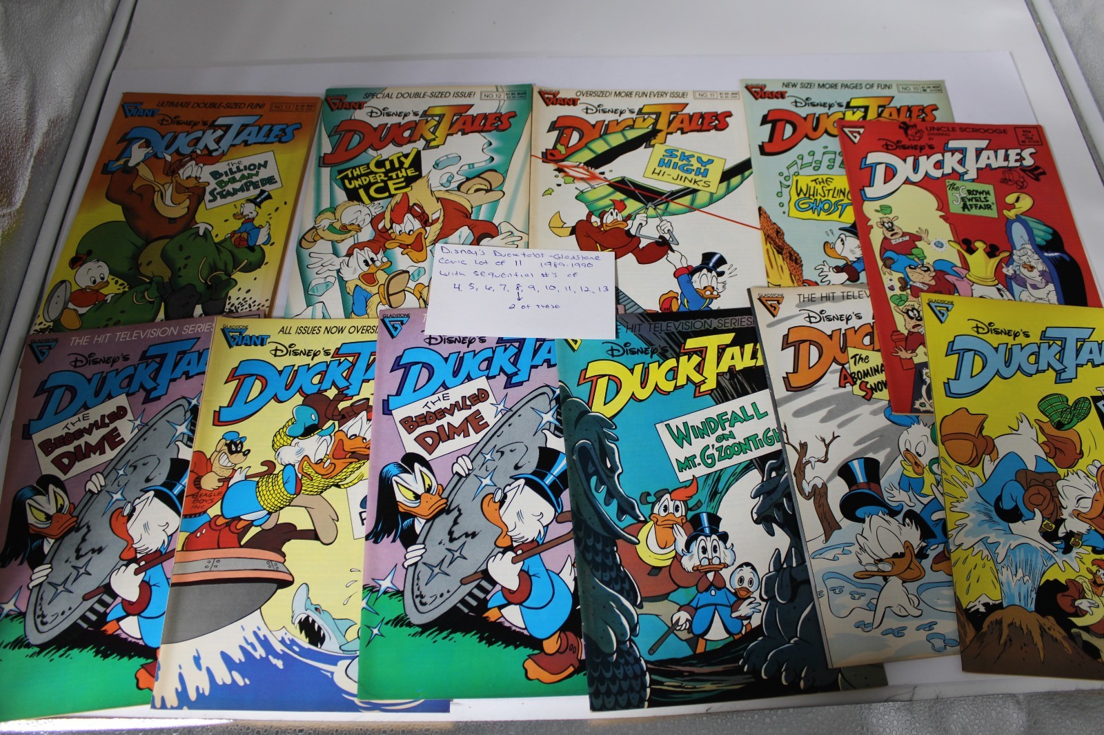 Disney's Ducktales Gladstone Comic Lot of 11, 1989-1990, numbers 4 through 13