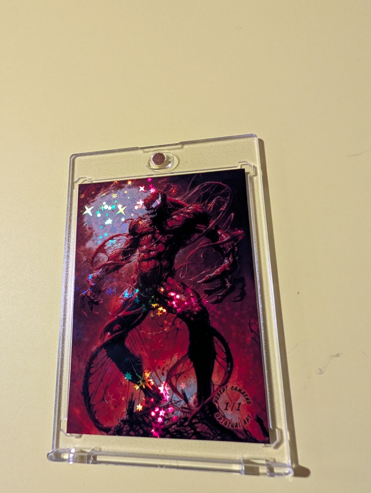 CARNAGE CUSTOM MADE CRYSTAL FOIL ART C... 1/1 BRAND NEW