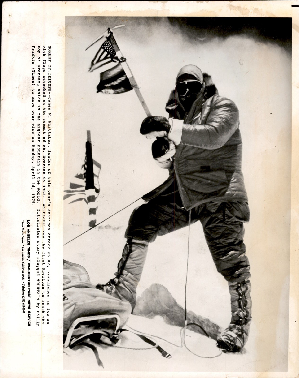 LG32 1975 2nd Gen Restrike Photo MOMENT OF TRIUMPH JAMES WHITTAKER MOUNT EVEREST