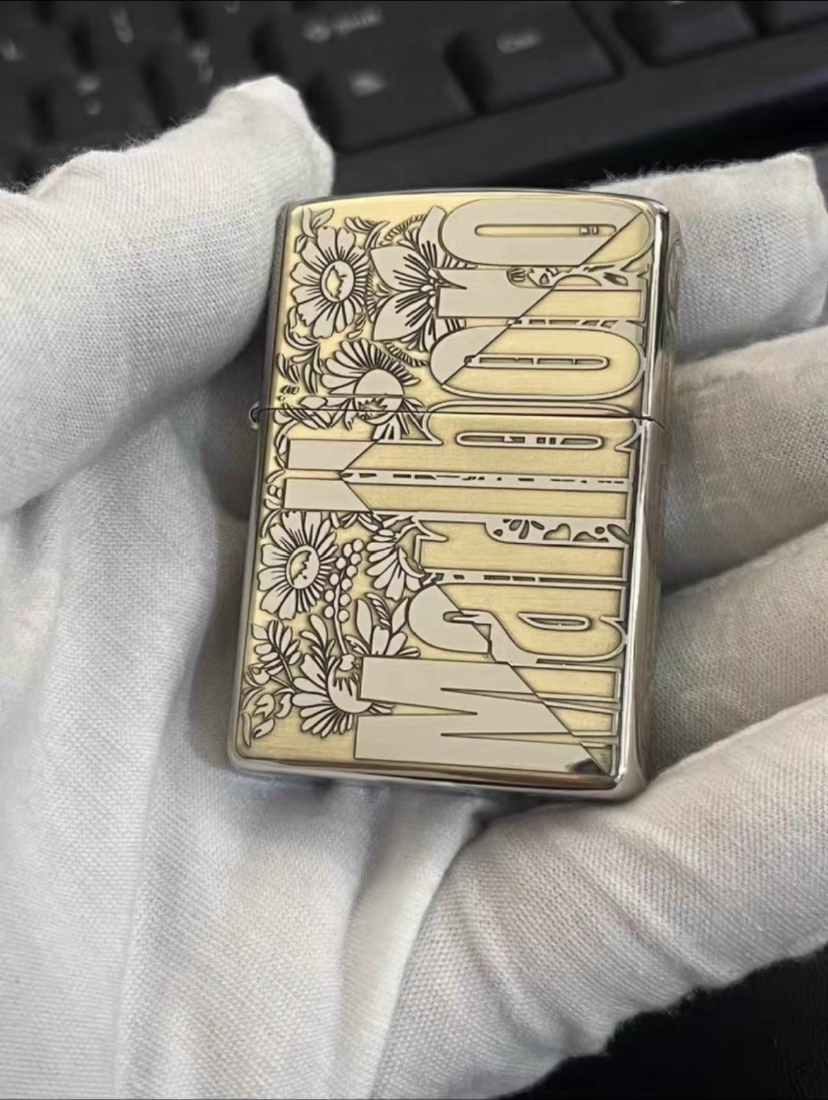 Zippo Marlboro Rare Floral Windproof Lighter With Box