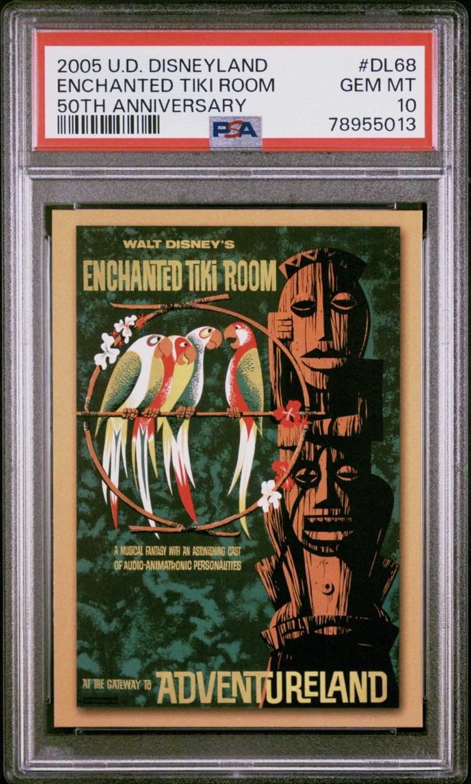 2005 Upper Deck Disneyland Enchanted Tiki Room Card Poster DL68 PSA 10