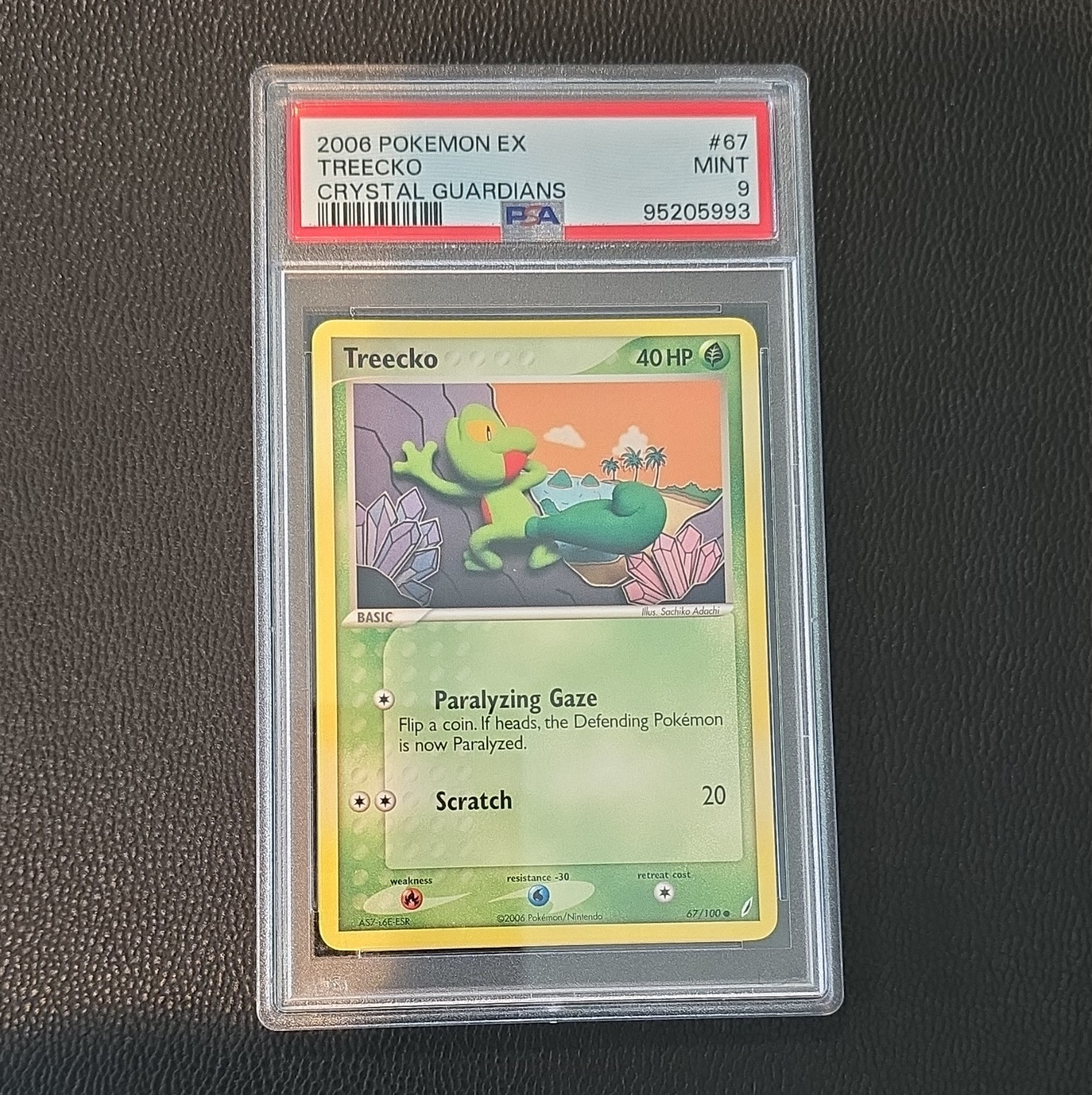Pokémon EX Crystal Guardians 2006 #67/100 Treecko PSA 9 Graded Card English