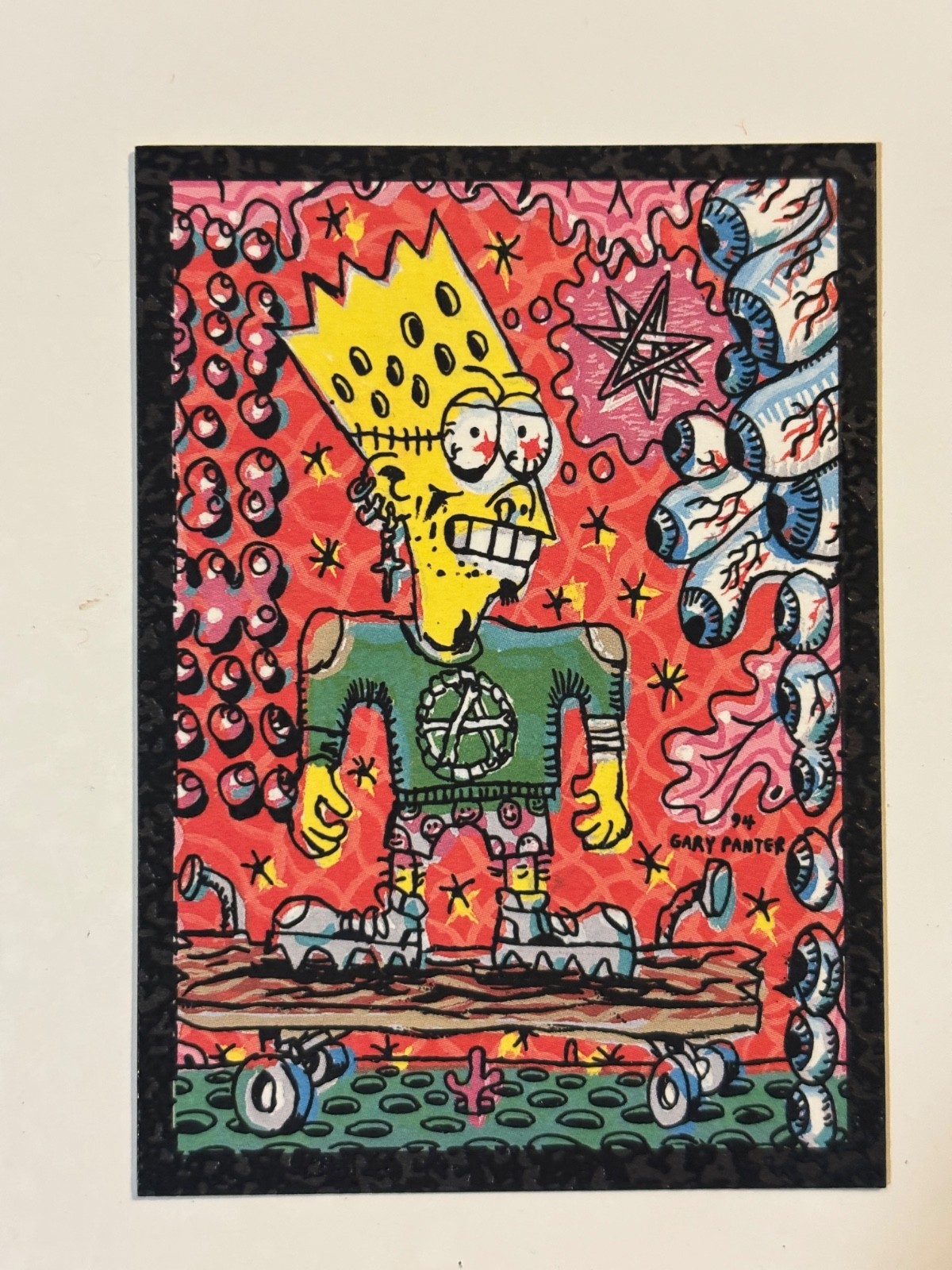 the Simpsons 1994 SkyBox ARTY ART CARD Gary Panter SPECTACULAR CONDITION CENTRNG