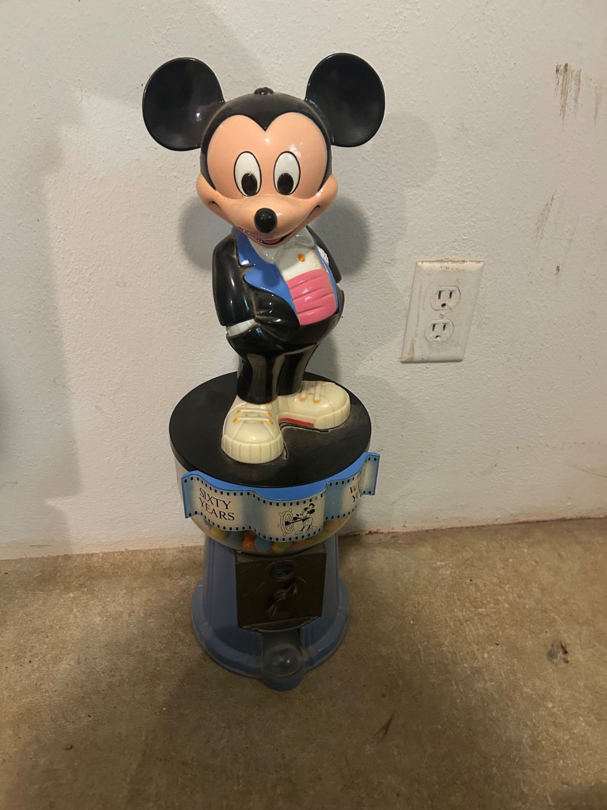 Vintage Mickey Mouse Disney Gumball Machine 60 Years 1988 24 Inch Vintage Mickey Mouse Disney Gumball Machine 60 Years 1988 24 Inch