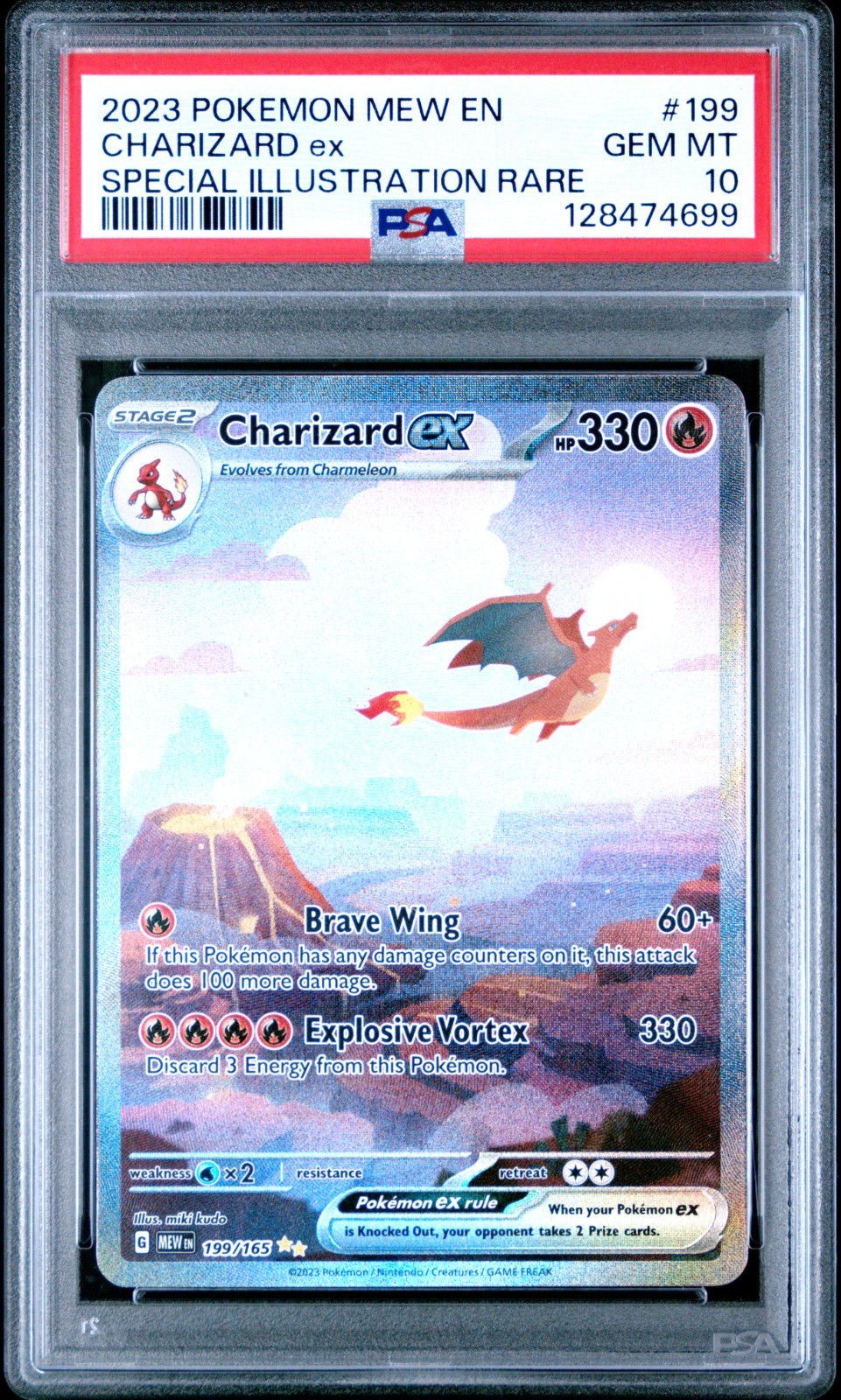 PSA 10 Charizard EX - 199/165 - SIR - 151 - Pokemon