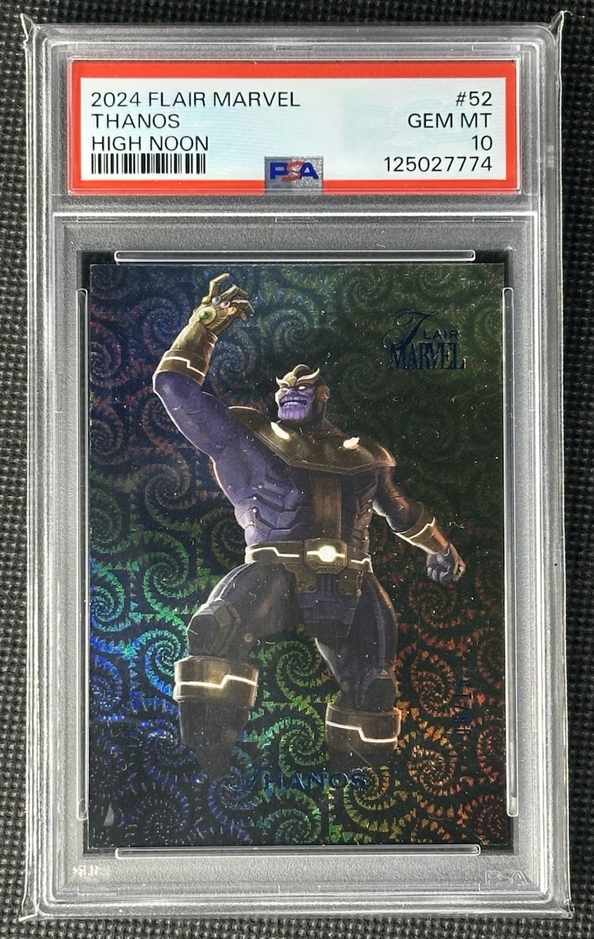 2023 2024 Upper Deck Marvel Flair Thanos High Noon #52 /15 PSA 10