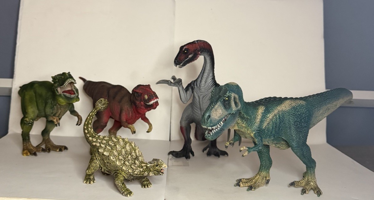 Schleich Dinosaurs Lot Of 5 T-Rex Ankylosaurus Therizinosaurus