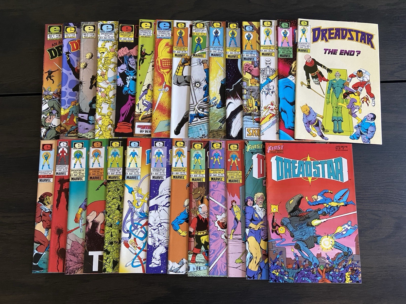 Dreadstar (1982) # 1 to #28-  Complete Set Run-in plastic sleeves--great lot---