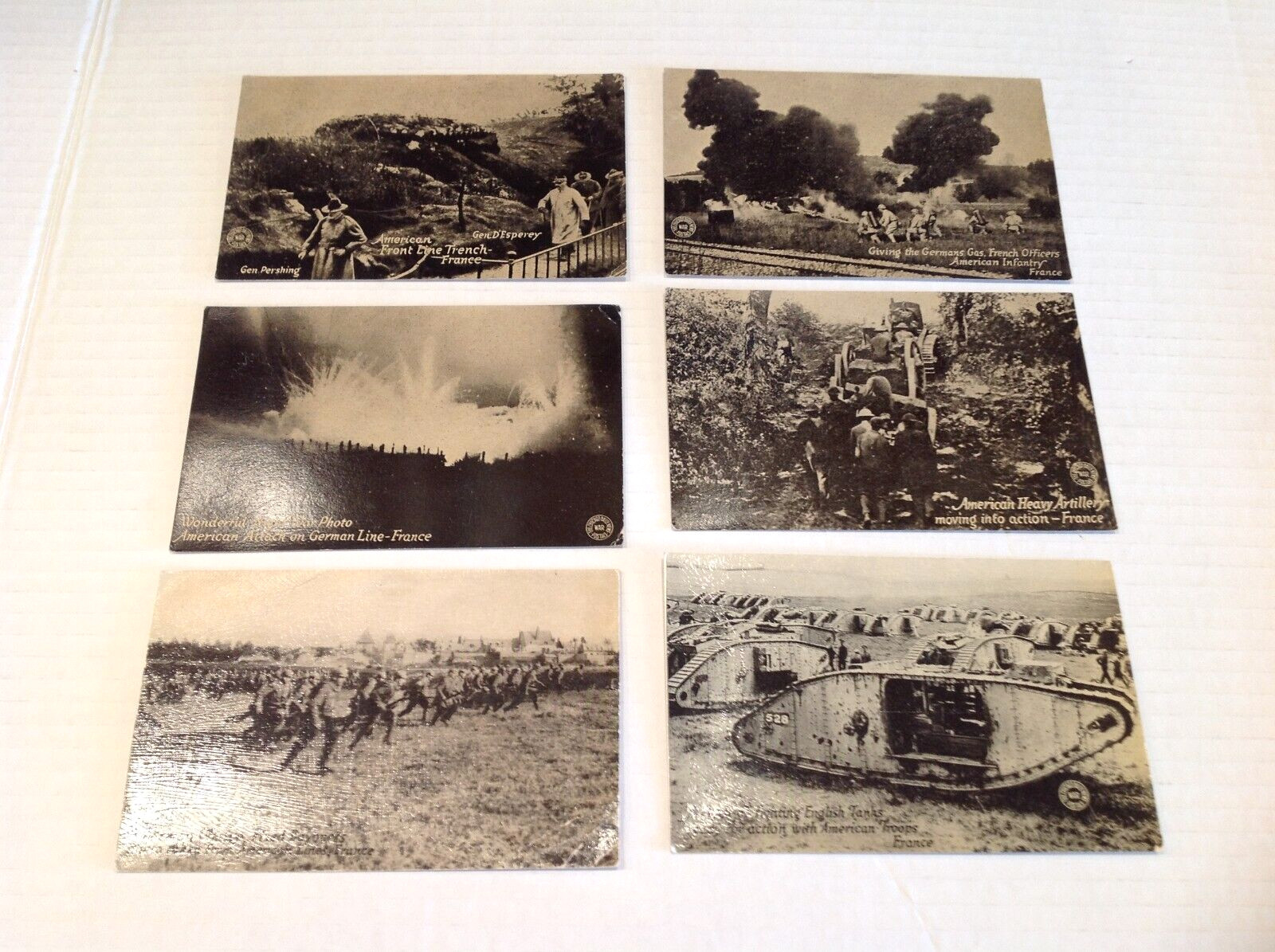 WWI France Battle Postcards - Unused Lot of 6 READ Issue