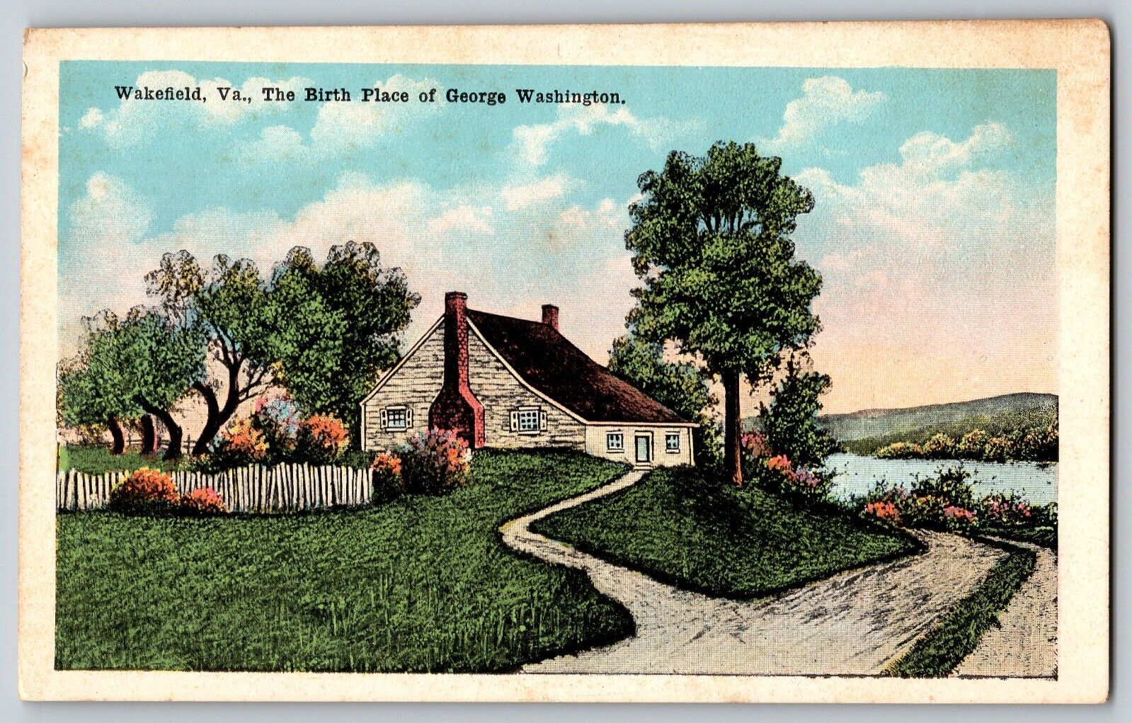 Wakefield, Virginia VA - The Birth Place Of George Washington - Vintage Postcard