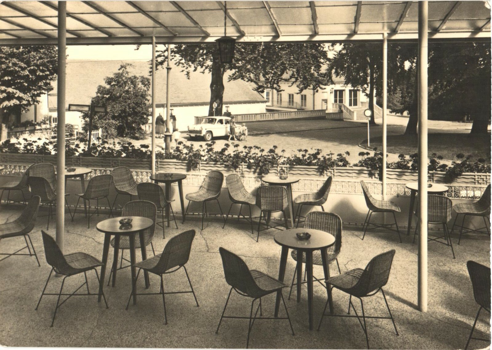 Heringsdorf Germany Gerhard Opitz Rec Home Cafe RPPC Postcard 1965 Unposted