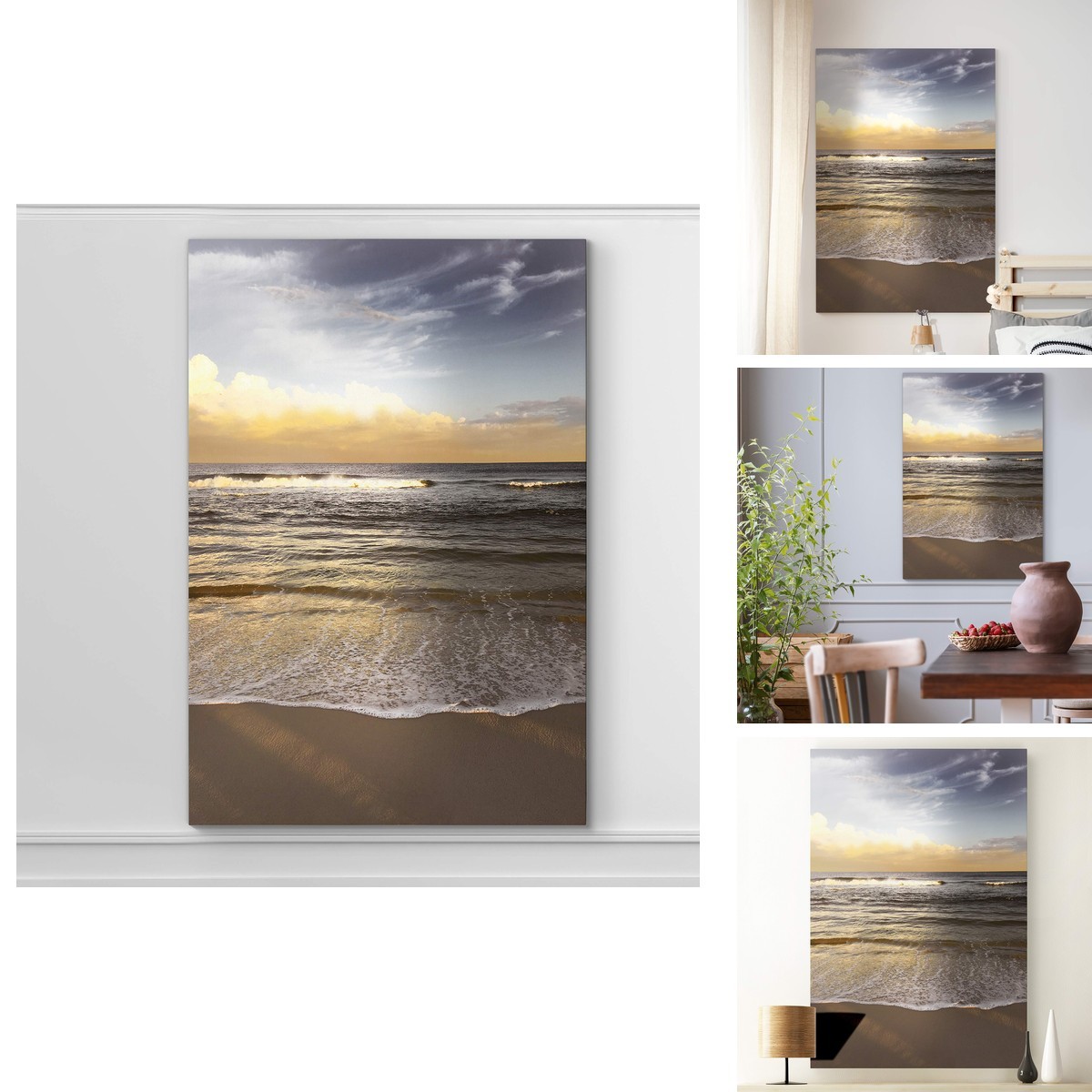 Renditions Gallery Canvas Wall Art Evening Waves 32x48