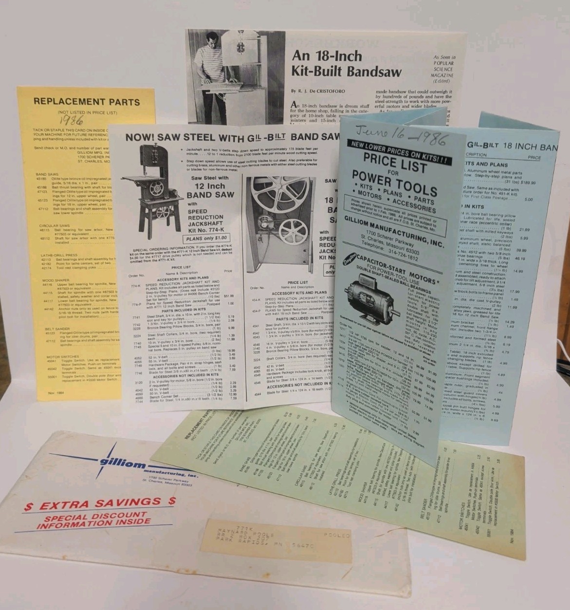 Vintage Gilliom Mfg Advertising St. Charles, Missouri Gil-Bilt Tools Interesting