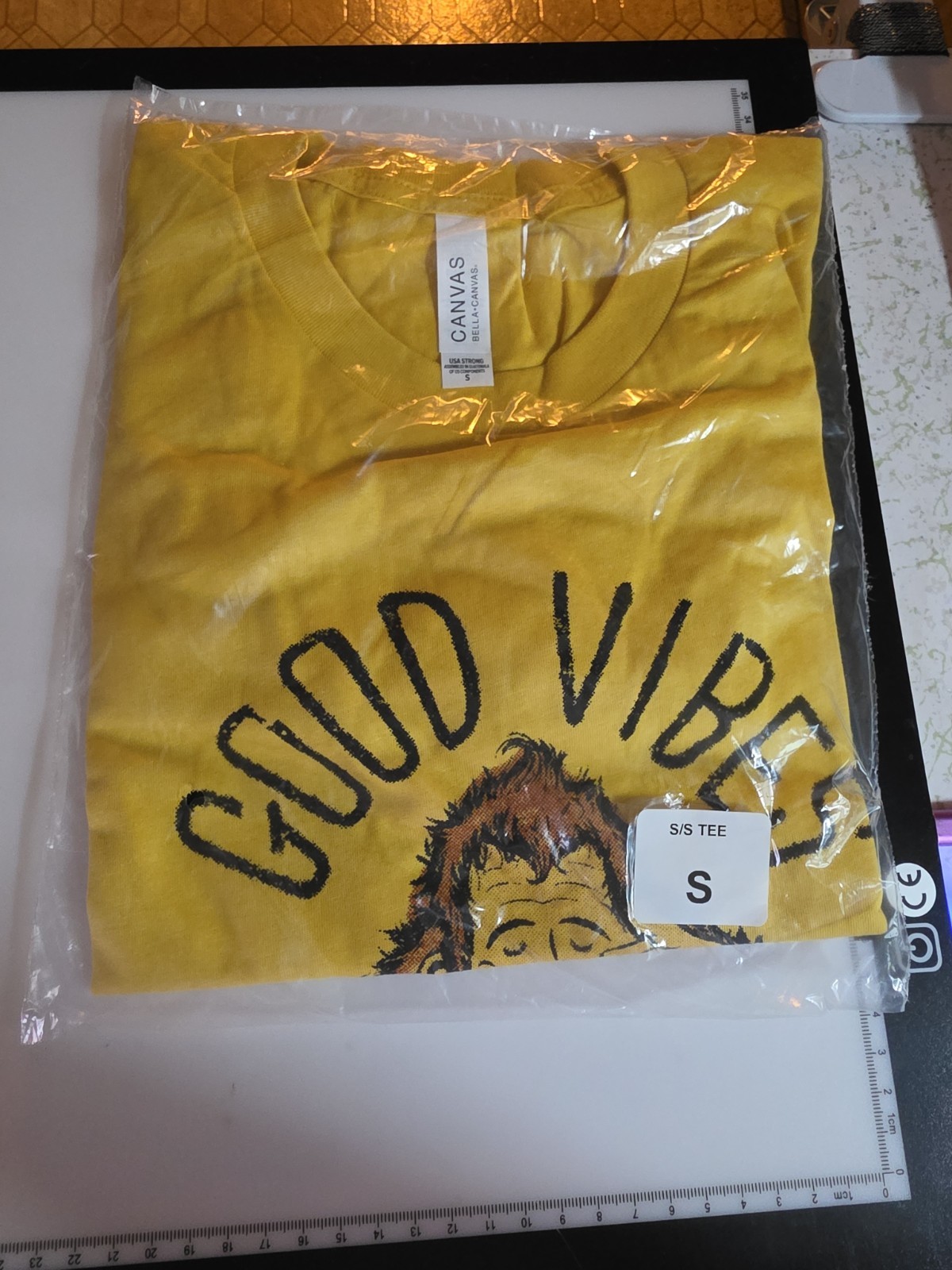 Dutch Bros Coffee Yellow Hood Vibes T-Shirt  Size Small- UNOPENED