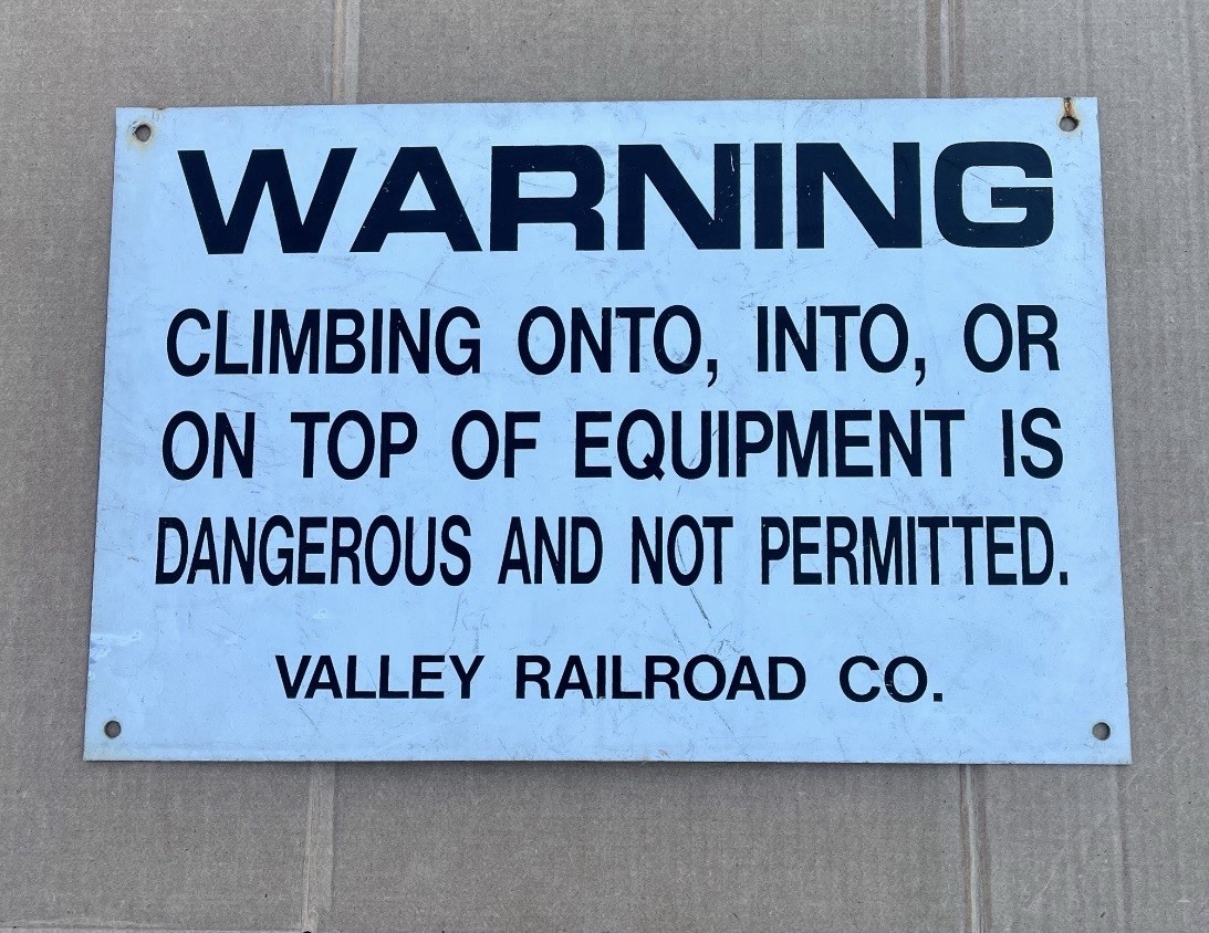 Vintage Rare Valley Railroad Company Sign Connecticut Heritage