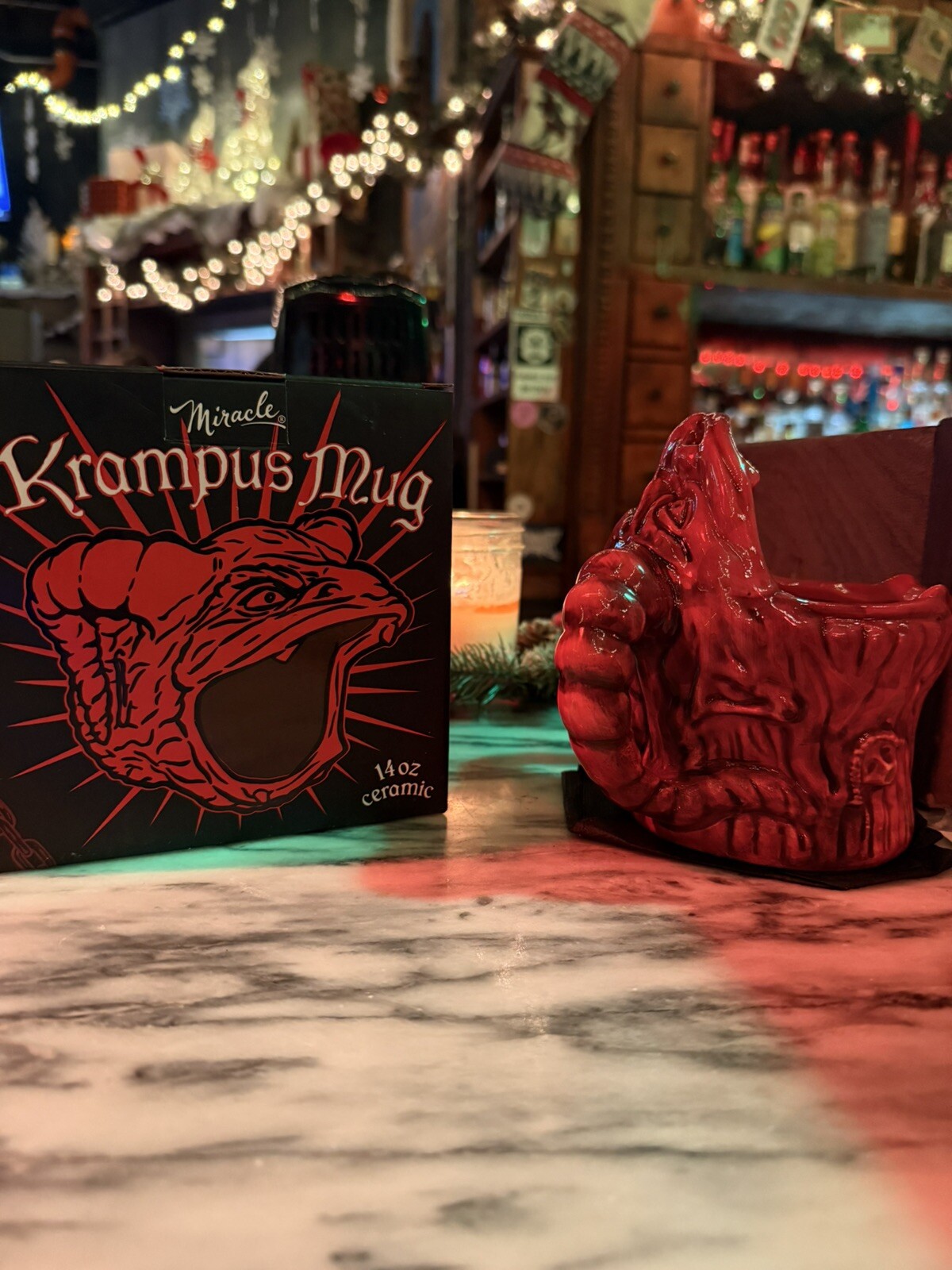 Christmas Krampus Tiki Mug New Glossy Glaze