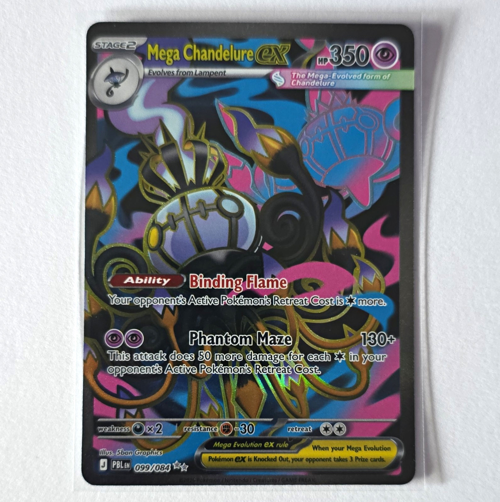 The Pokémon Company Pokémon TCG Phantom Forces Mega Chandelure EX 099/084 SR
