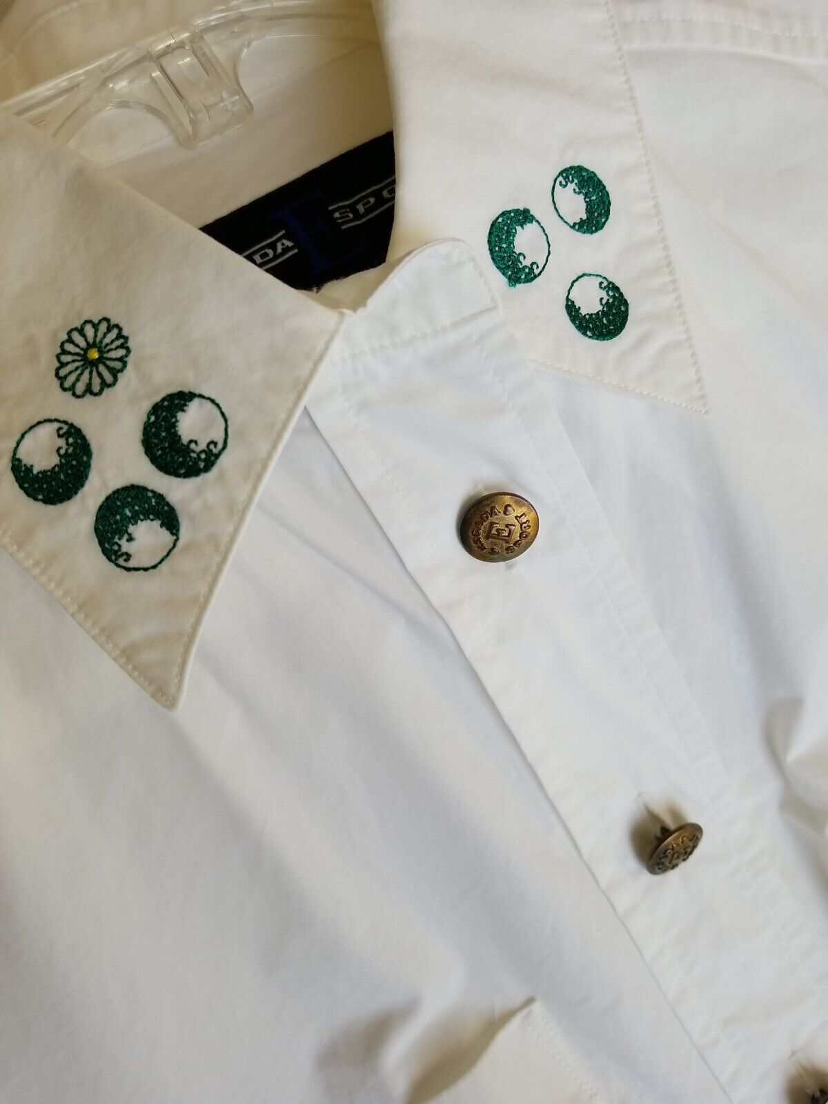 ESCADA Sport White Button Women\'s Long Sleeve Shirt / Size S Small Cotton / Golf