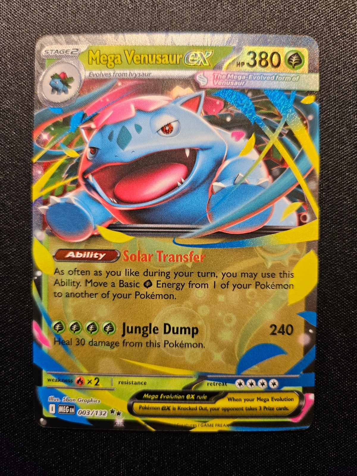 Mega Venusaur ex 003/132 Mega Evolution Holo Double Rare Pokemon Card NM