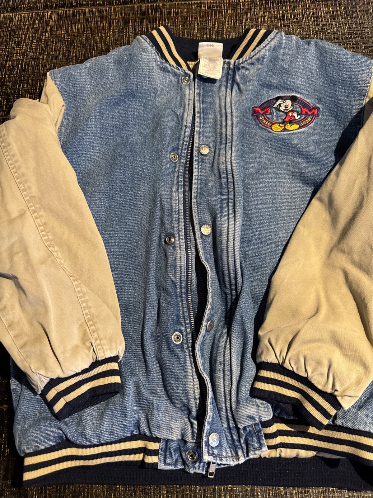 Vintage 1990s Mickey Mouse Bomber Jacket Kids XL (14/16)