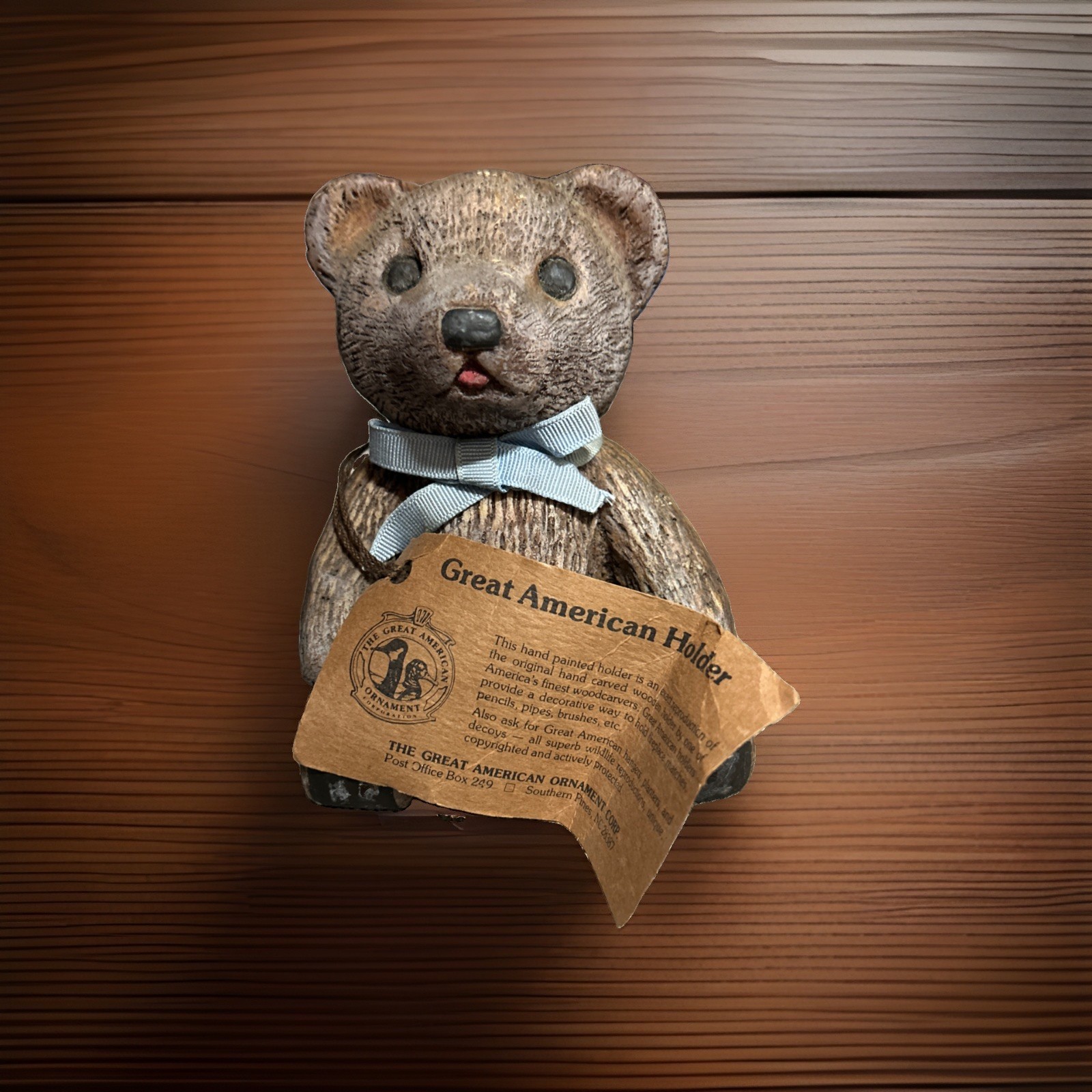 Vtg 1987 Great American Holder Bear &Folk Art Collectibles GAO 28387 Wall Pocket