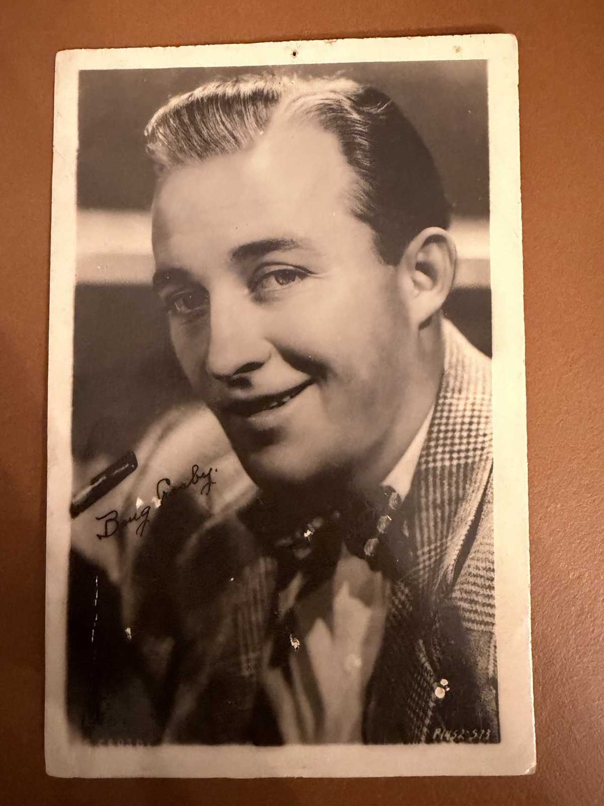Vintage Bing Crosby Postcard Portrait Facsimile Autograph Printed Signature RPPC