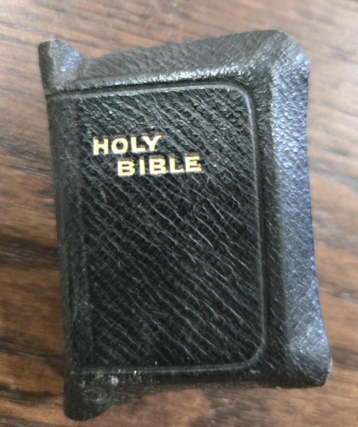 Vintage Holy Bible Old And New Testament Miniature Leather Snap Cover (V2)
