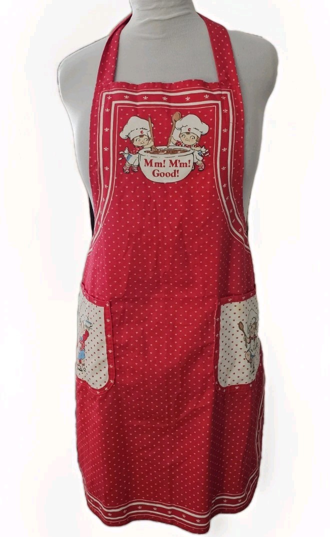 Rare Vintage 1990s Campbell\'s Soup Kids Red Adult Apron \