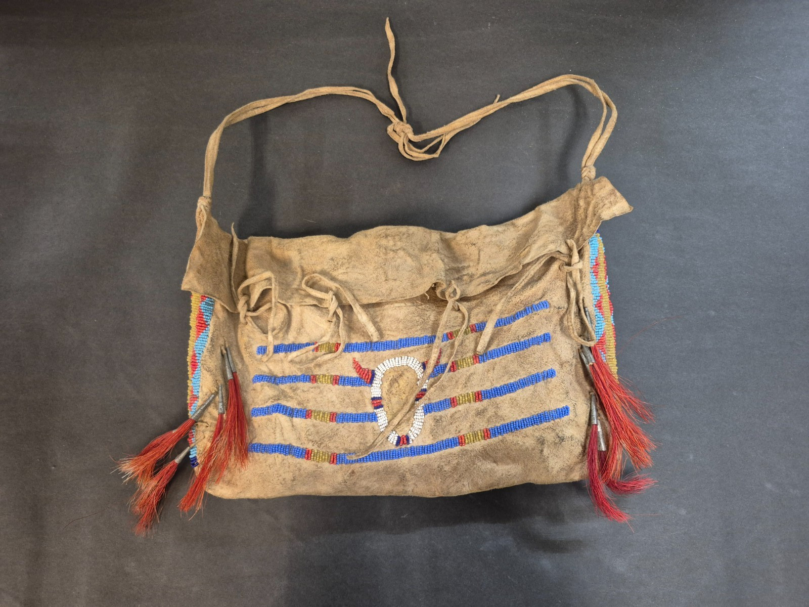 Vintage Sioux Beaded Teepee Bag c. 1890\'s