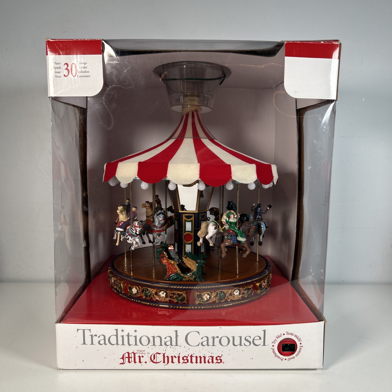 Vintage 2007 Mr. Christmas Traditional Carousel NOS Unused Open Box