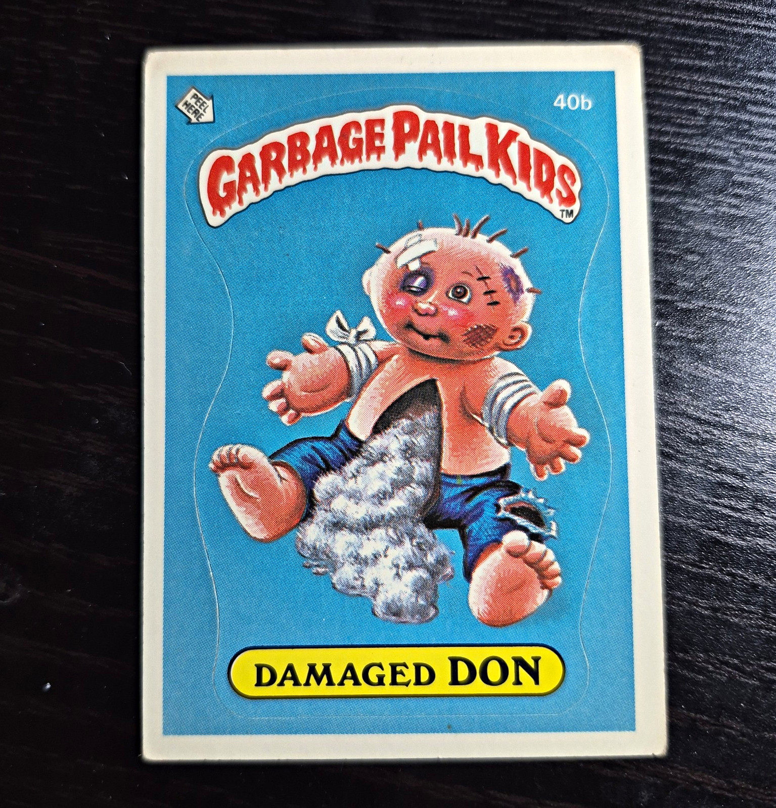 1985 Topps Garbage Pail Kids Card Series 1 OS1 Matte Back GPK Damaged Don 40b