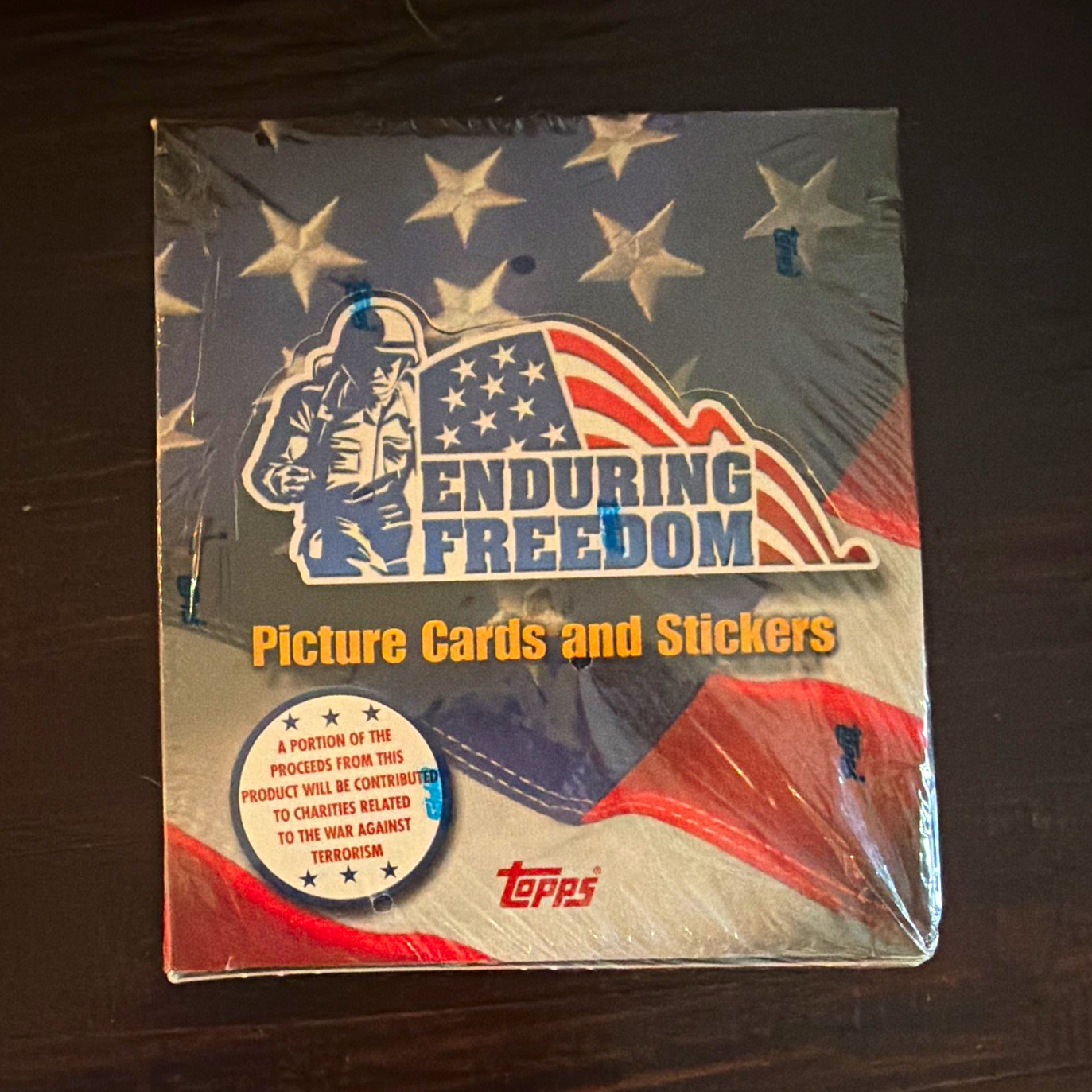 Topps Enduring Freedom Picture Cards & Stickers Sealed Box 2001 mint osama bin 
