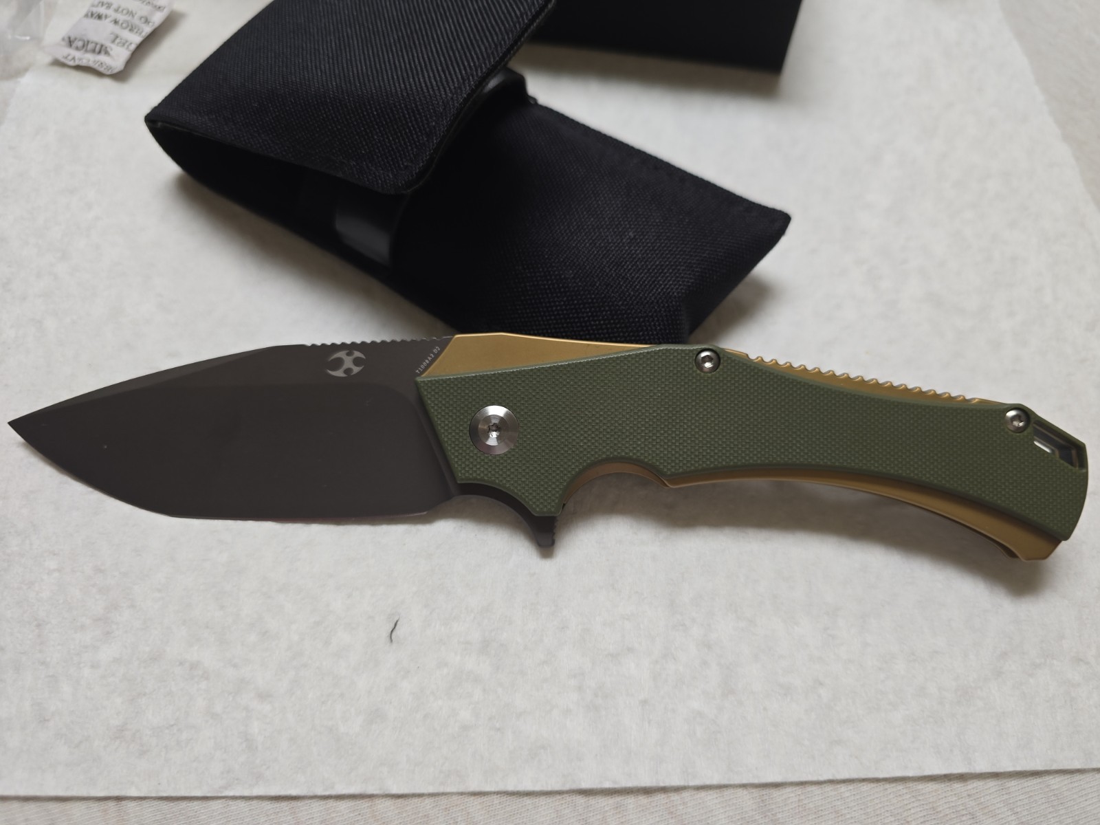 Kansept Helix Mod.  3.62 Inch BLADE OD GRN D2 Discontinued BLUE STAINLESS STEEL 