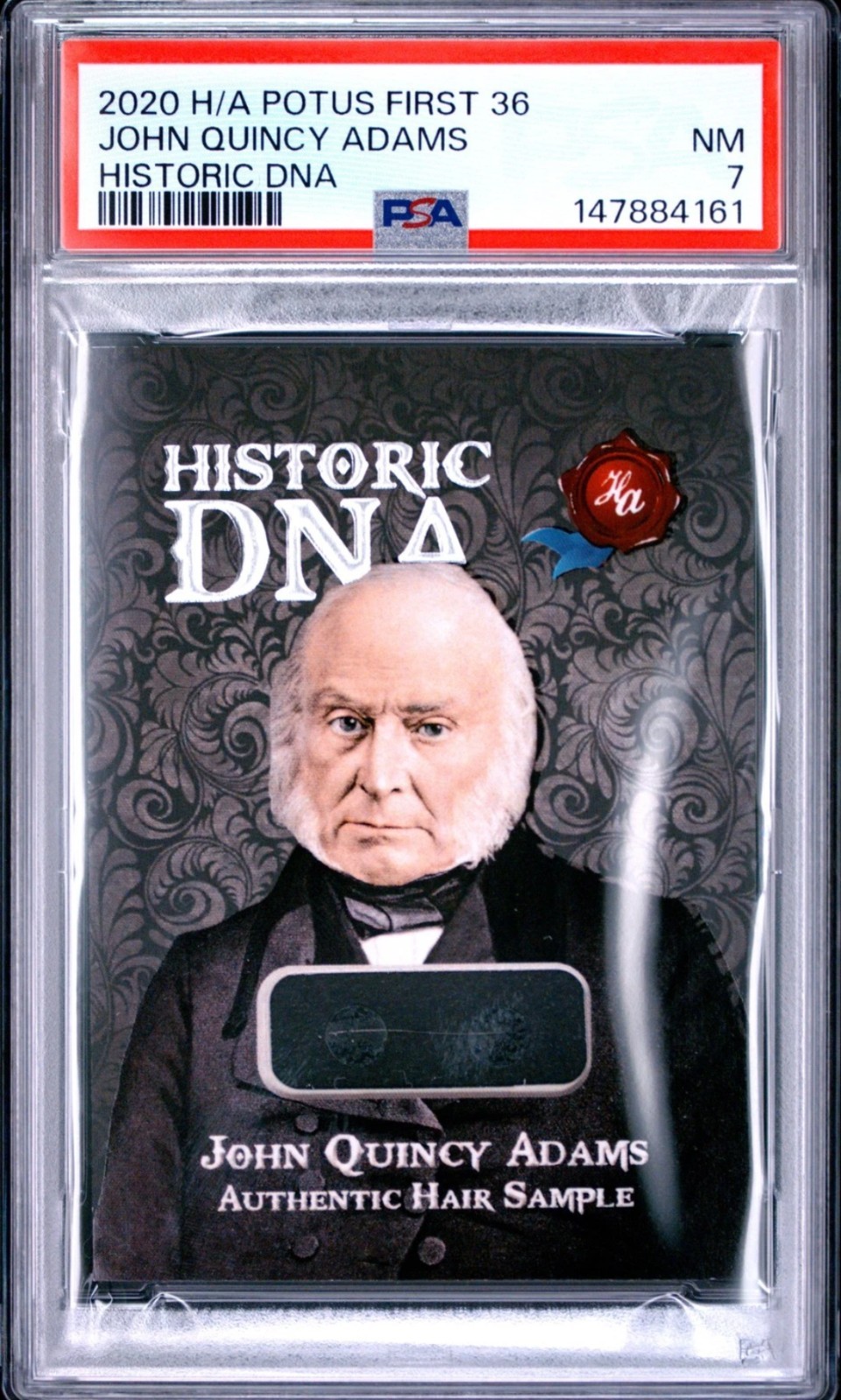 2020 Historic Autographs POTUS First 36 JOHN QUINCY ADAMS Hair DNA Relic PSA 7