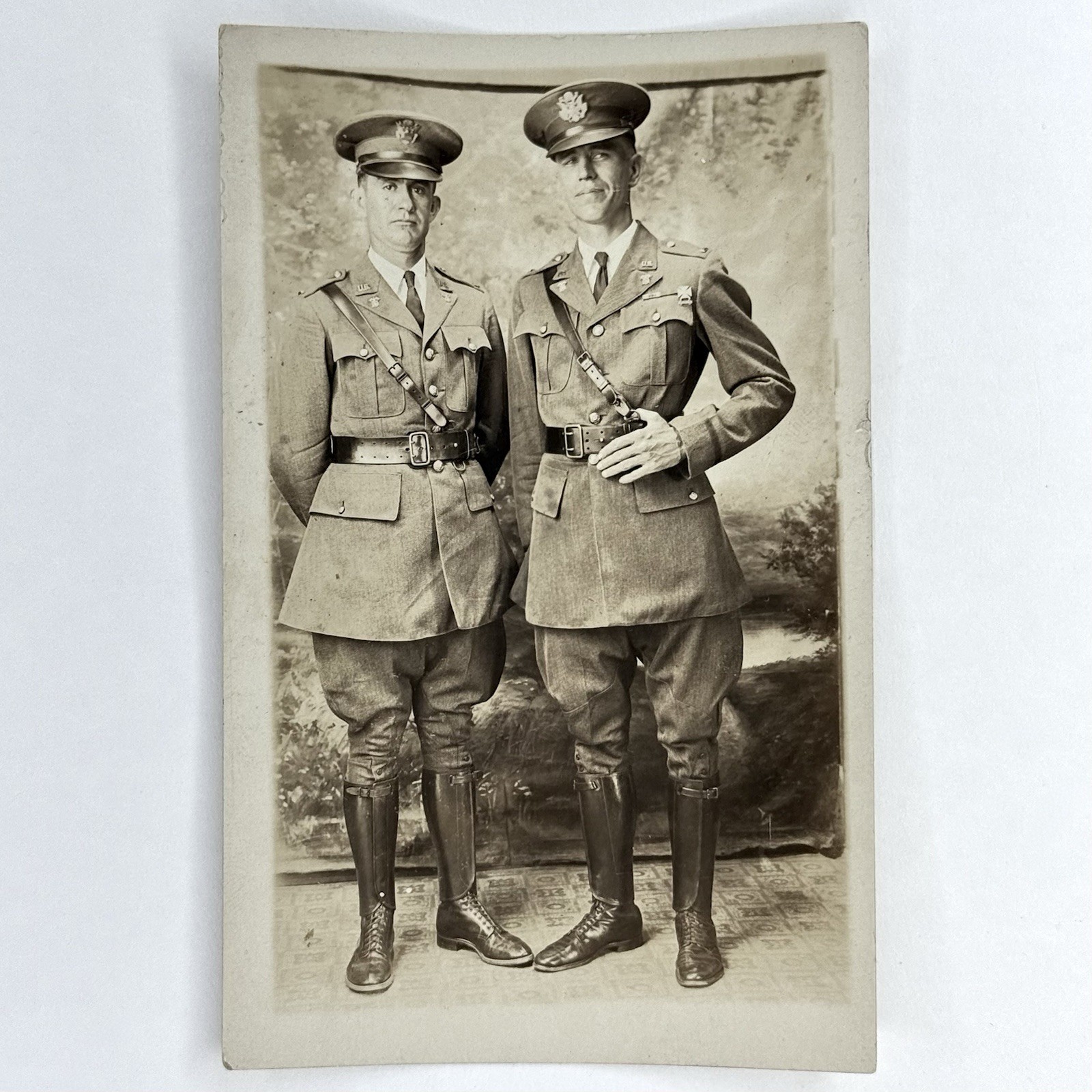Identified US Army Officers RPPC 1930s Kentucky National Guard Military Photo