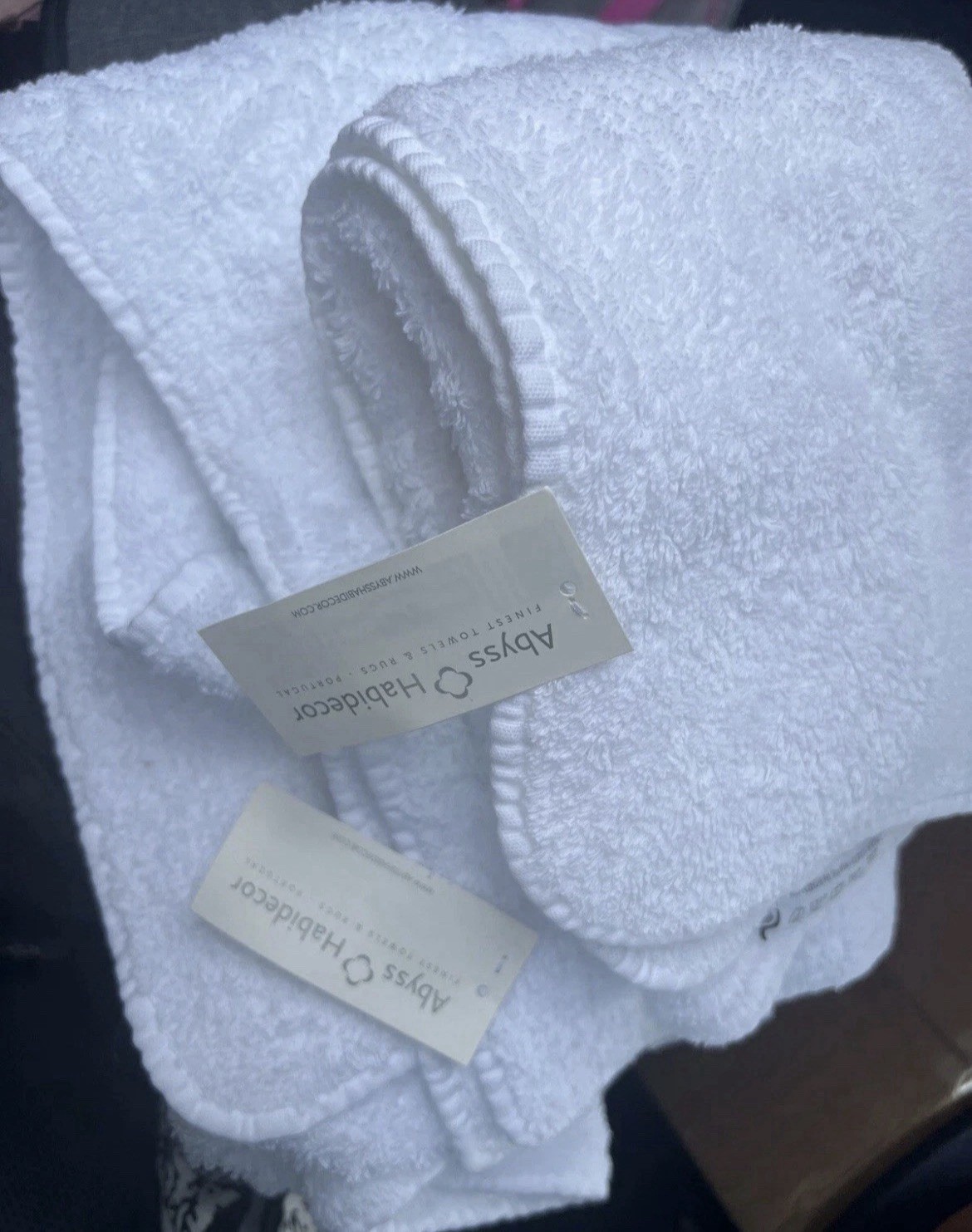 3 Abyss Habidecor 100% egyption cotton White Luxury Bath & Hand Towels Portugal