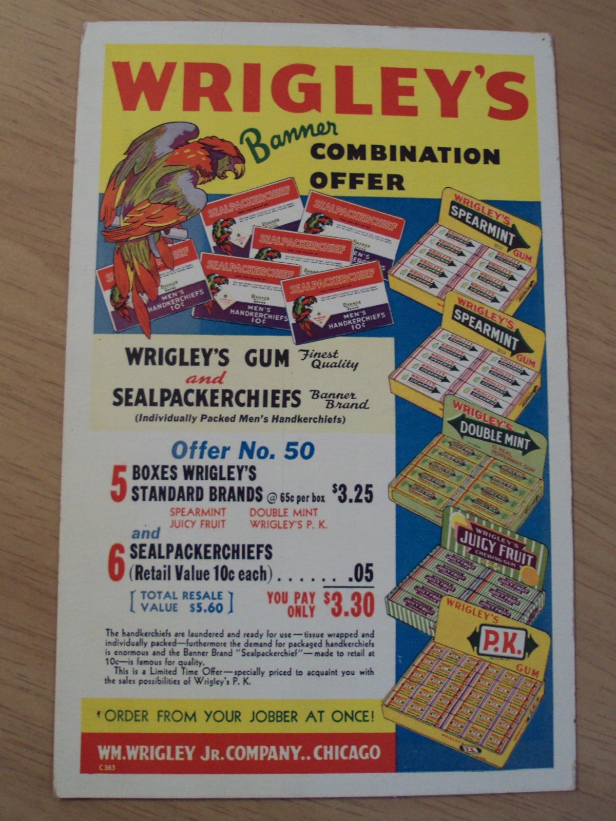 VTG 1950\'s ADVERTISING Card~\
