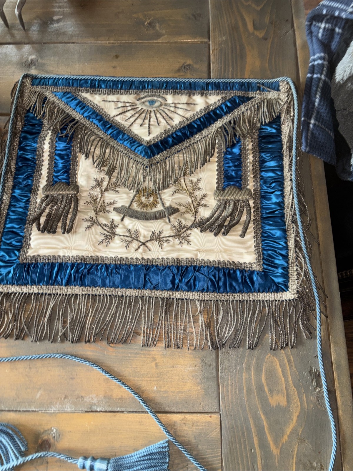 Antique Henderson –Ames Masonic Past Master Blue Lodge Bullion fringe 1893 –1933