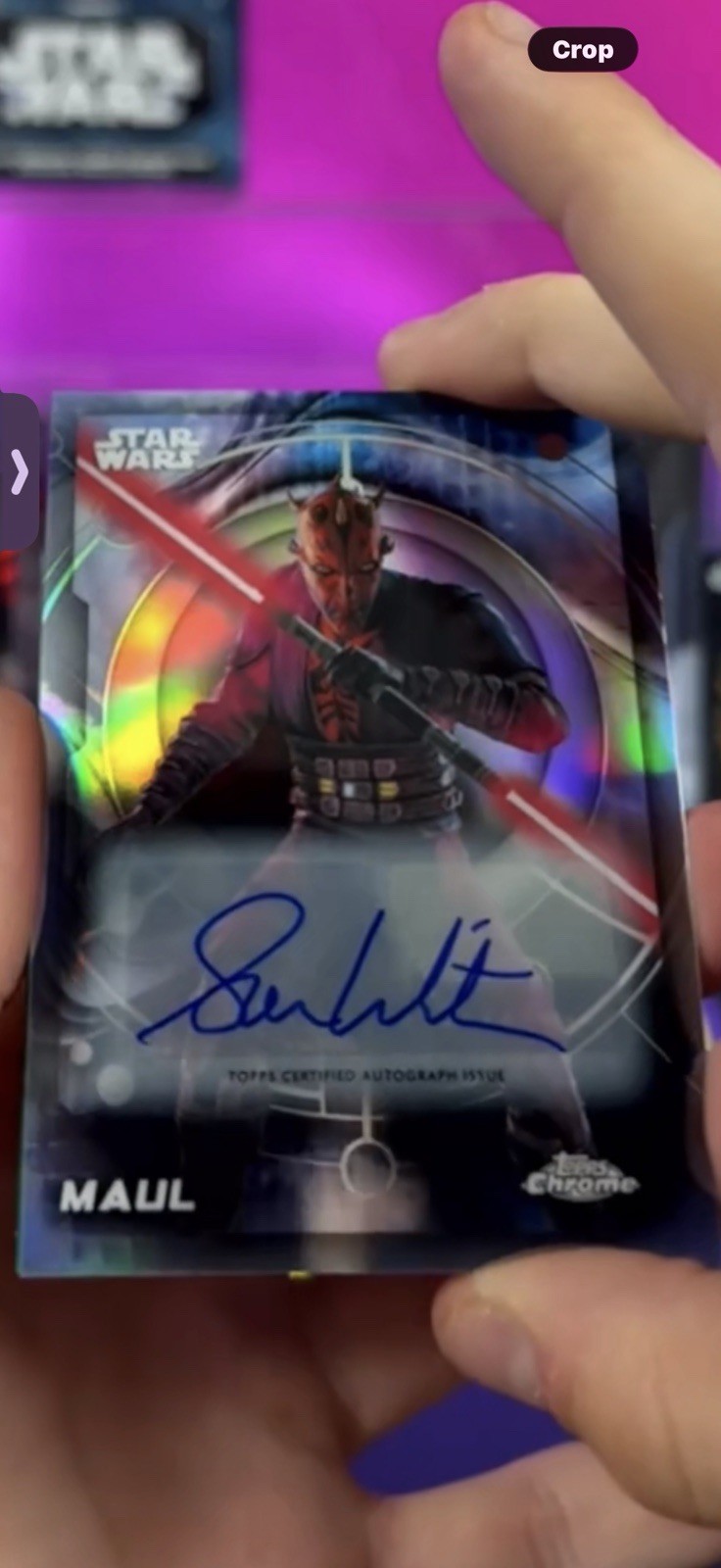 2026 Topps Chrome Star Wars MAUL Sam Witwer Auto Autograph Darth Maul