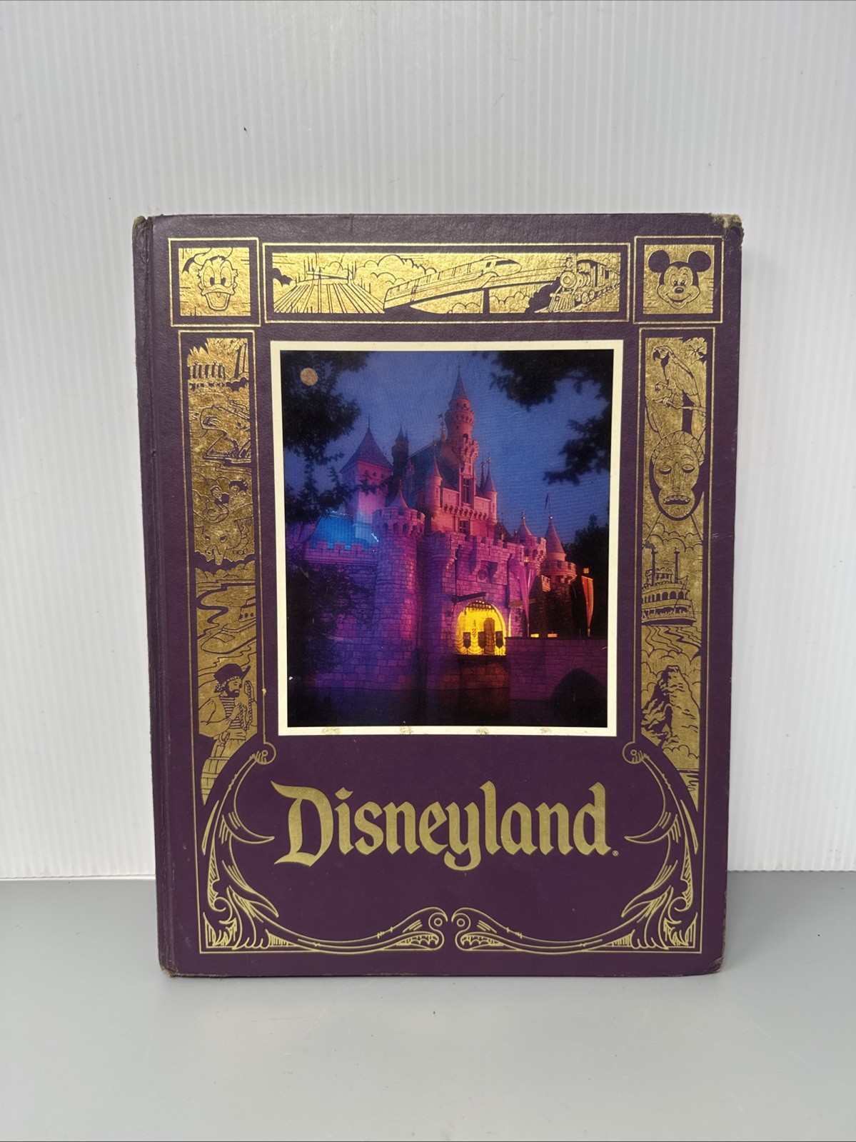 Disneyland The First Thirty Years Purple & Gold Hardcover Book Disney - Vintage