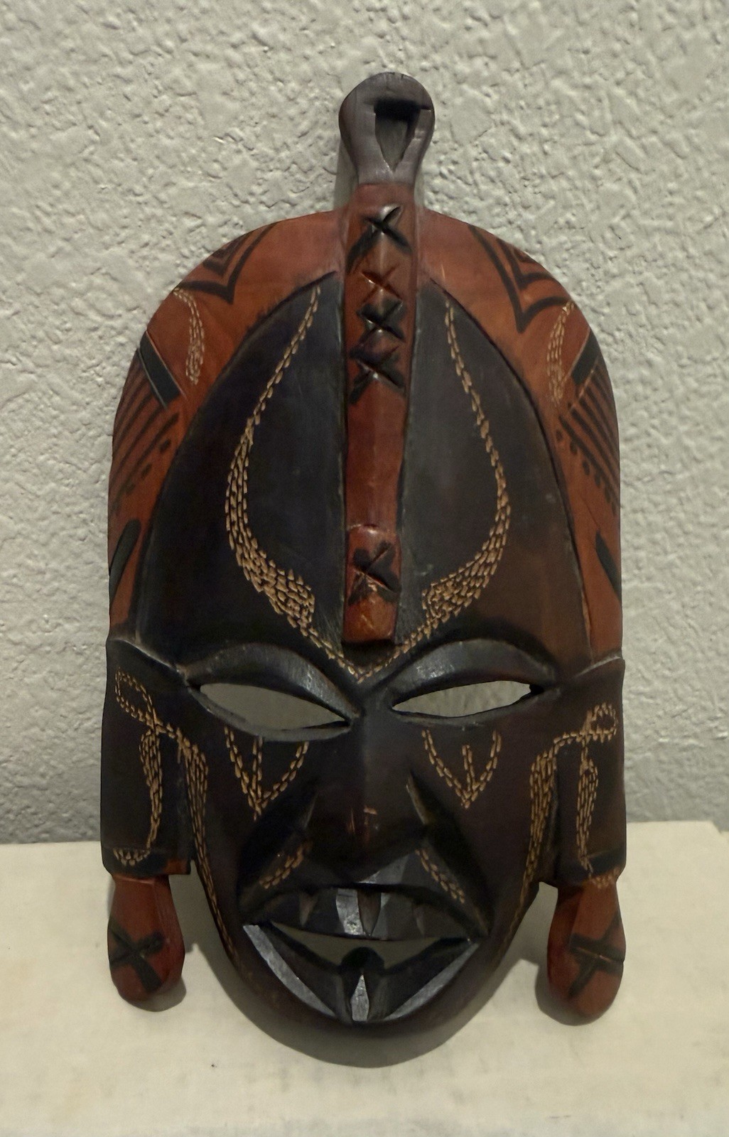 VTG Hand Carved Tribal Wall Mask, Decorative Crafts 10” H X 7” L