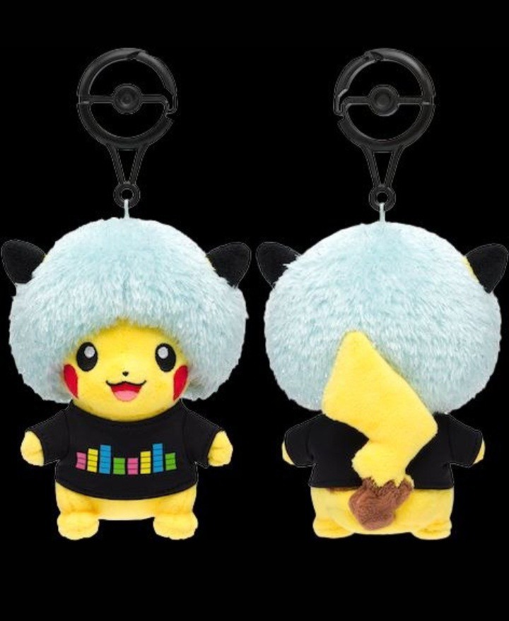 Pokemon Centre PokéXciting Turquoise Afro Pikachu Plush (Malaysia Exclusive)