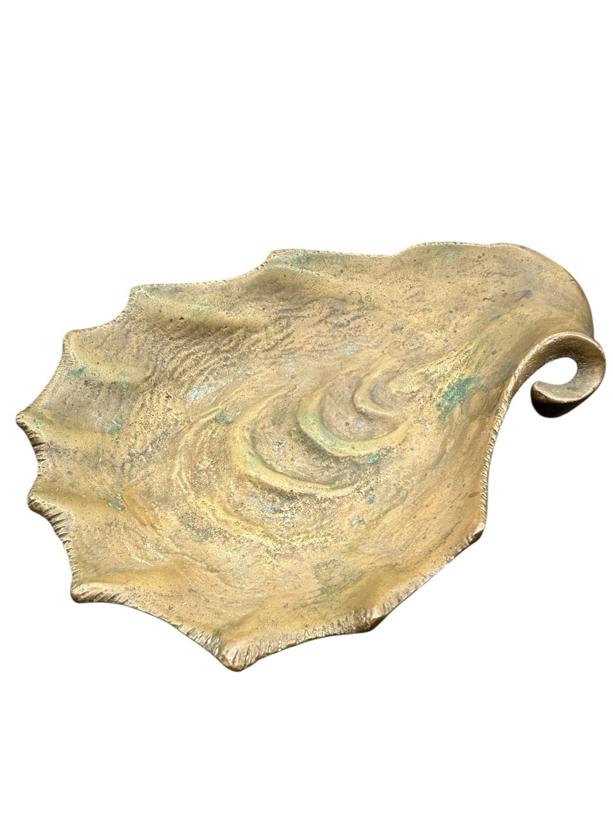 Antique Art Nouveau Graham Signed Trinket Dish Sea Shell Oyster Collectible