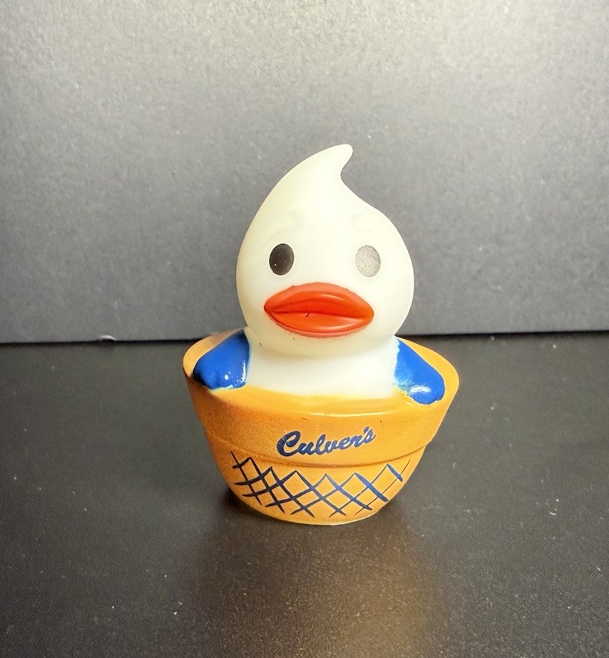 Culver’s Duck ‘Custard Duck In A Waffle Cup’ Rubber Duck Limited Edition
