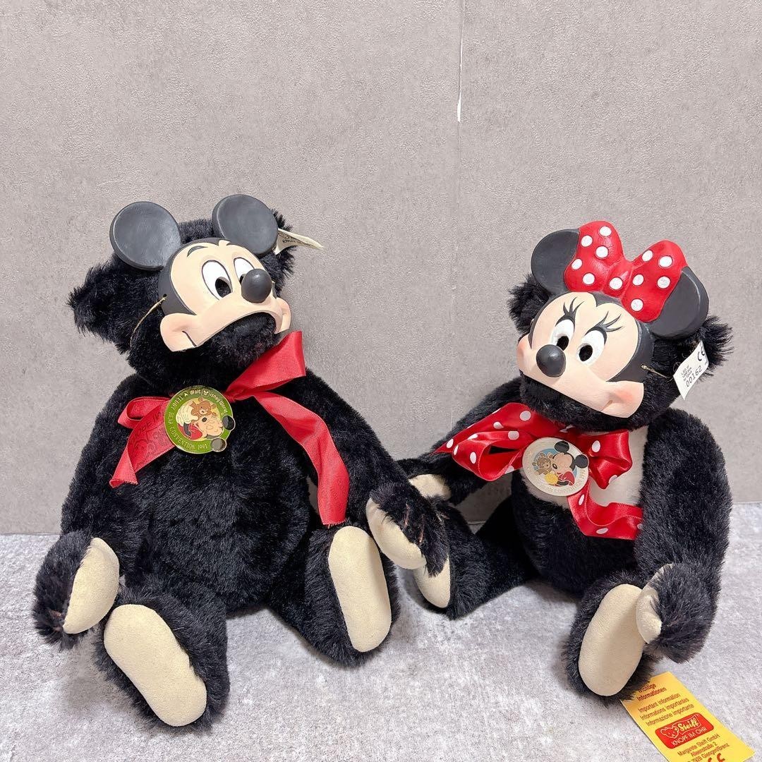 Steiff Mickey & Minnie Mask Teddy Bear Disney Convention 1991 1992 Japan Gifts