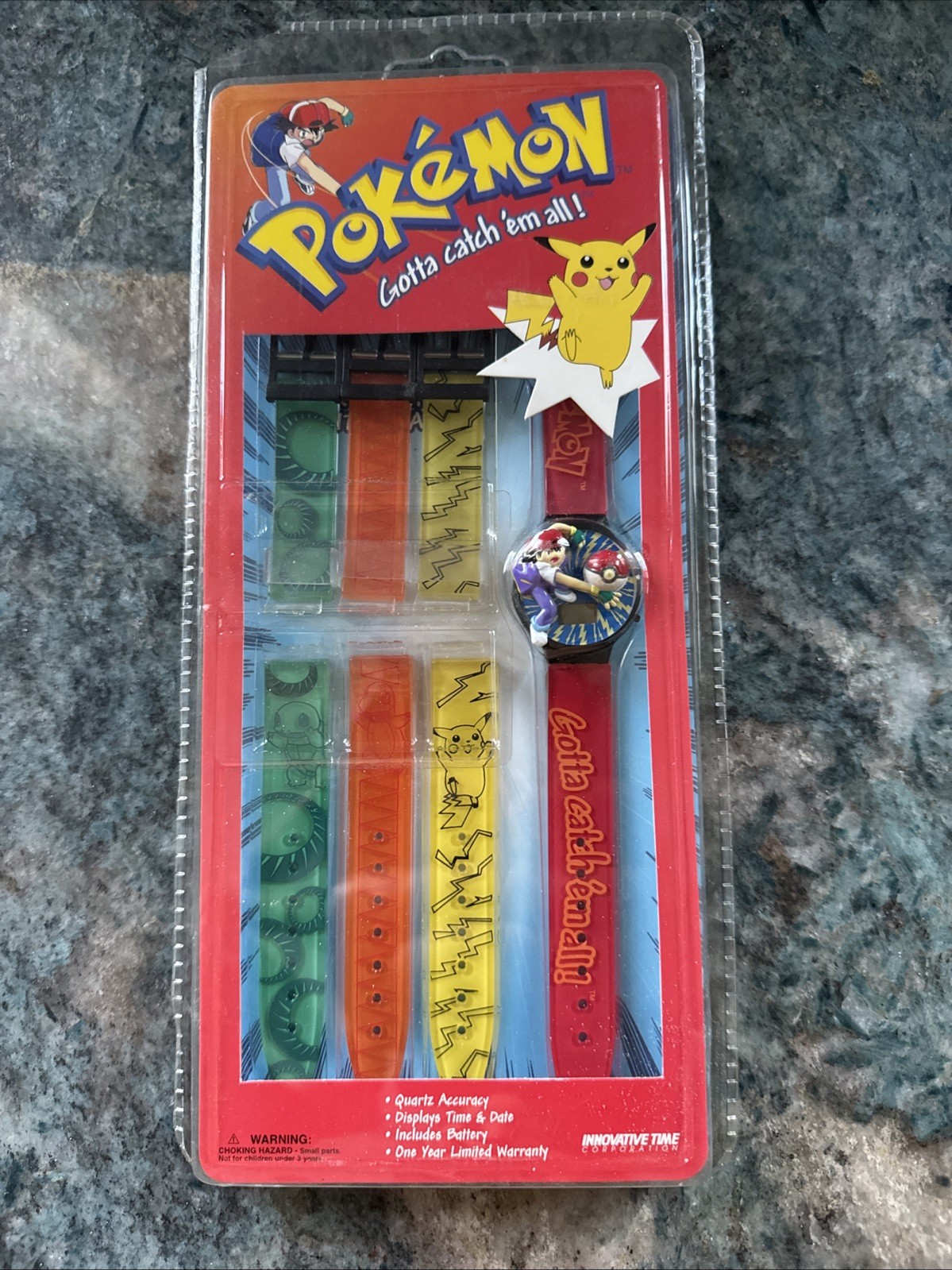 Vintage Pokemon Gotta Catch em All Watch With 4 Wrist Bands 1999 Innovative Time